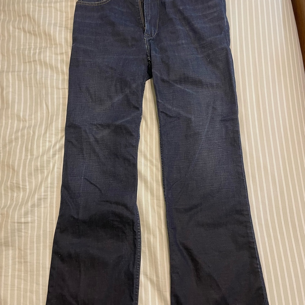 Men's Straight Dark Blue Jeans